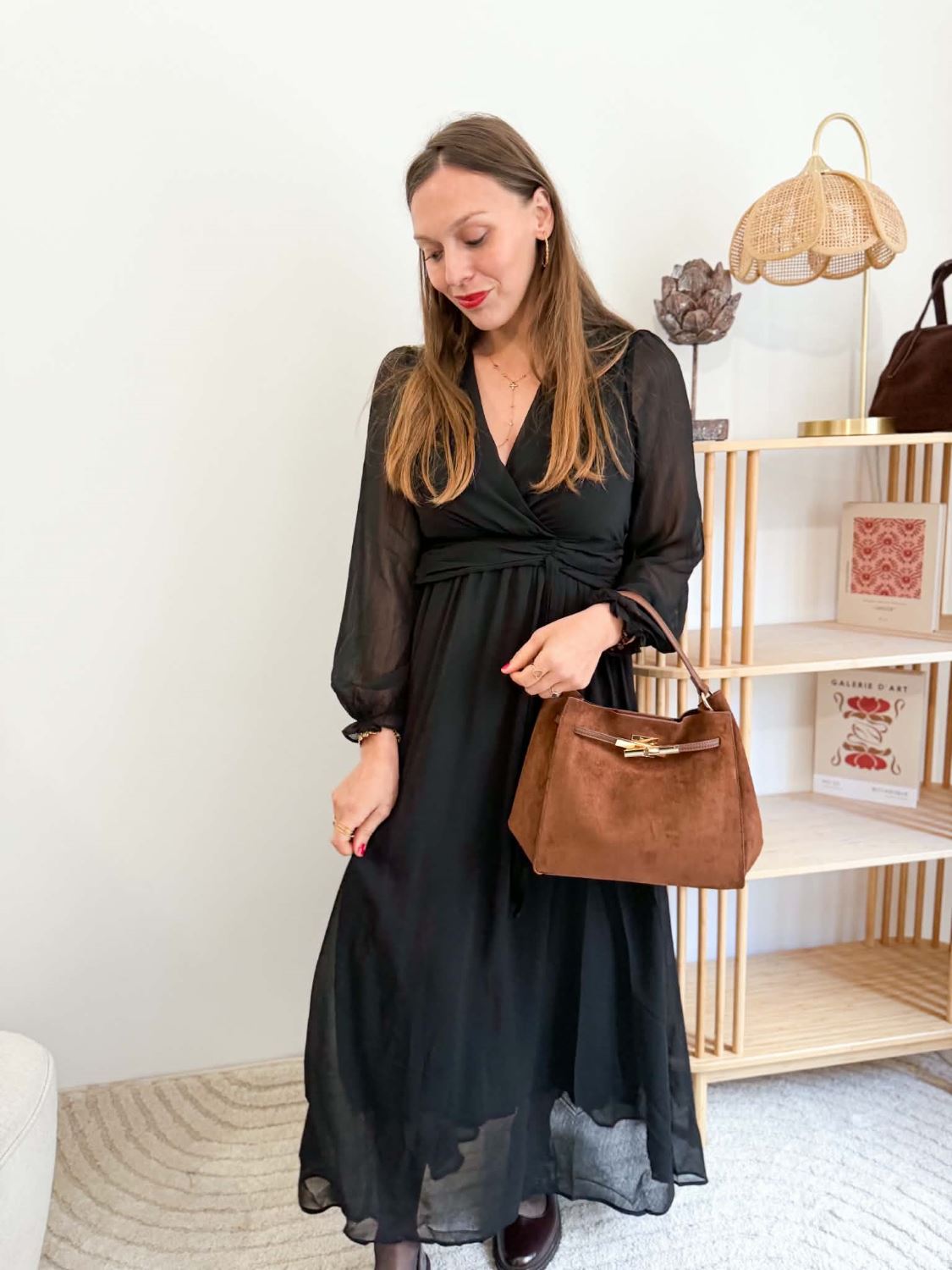 Robe fluide longue - Noir