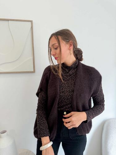 Gilet sans manche marron