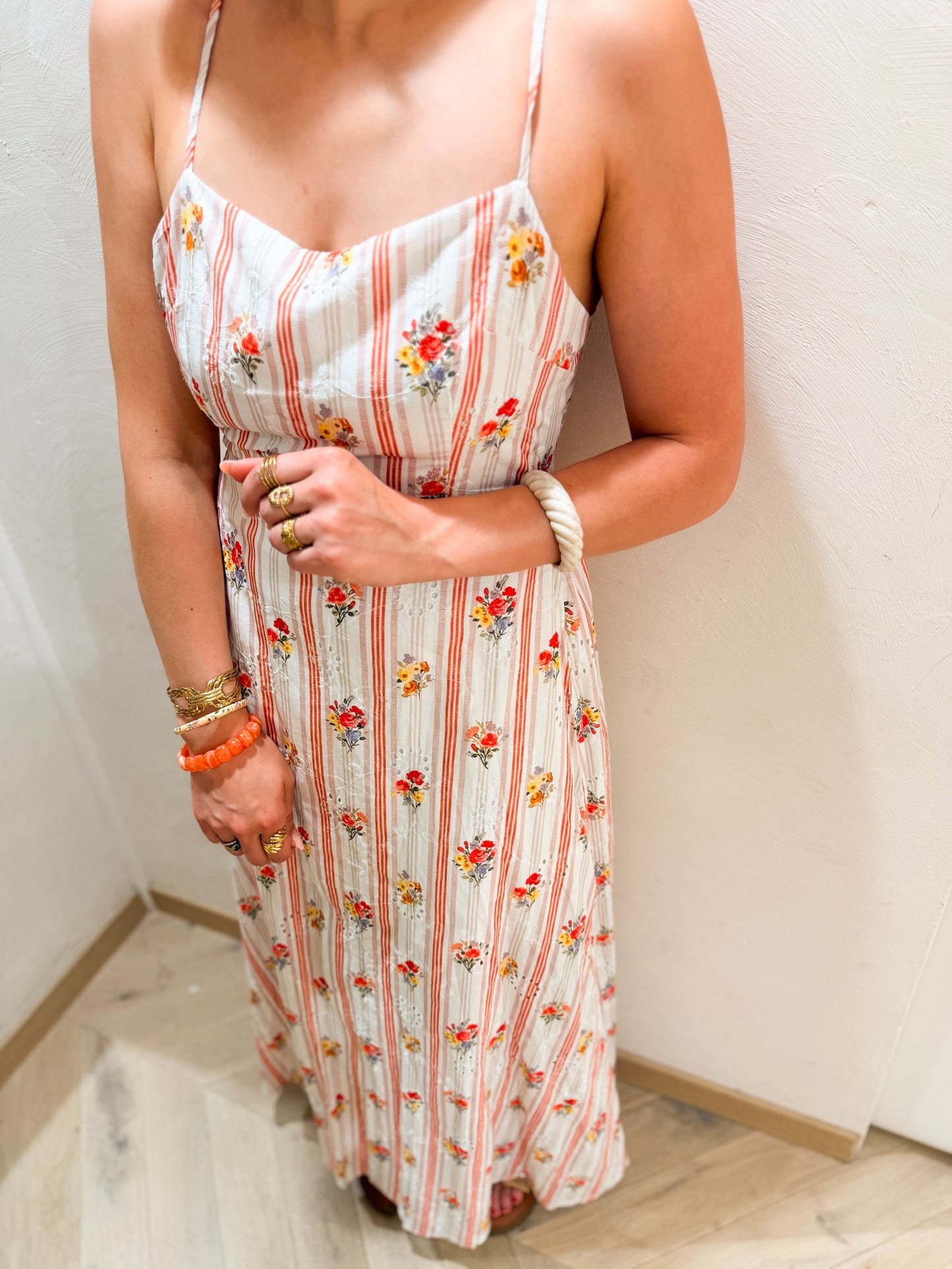 Robe longue fleurie