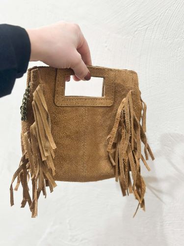 Sac à franges mini - Camel