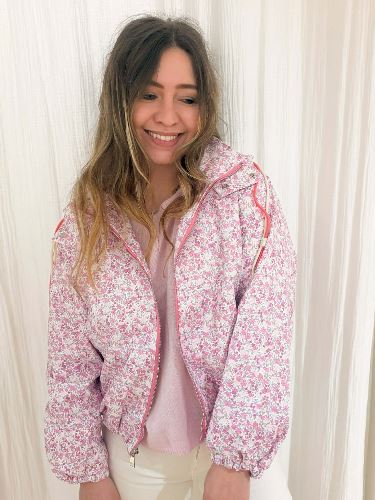 Veste imper fleurie