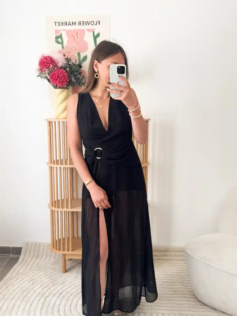 Robe longue noire
