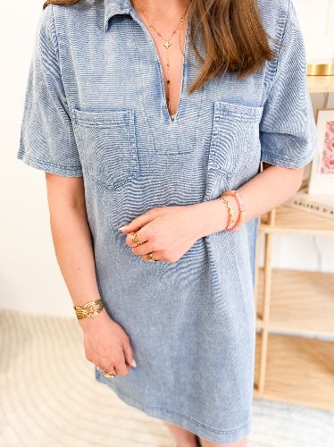 Robe droit jean denim clair