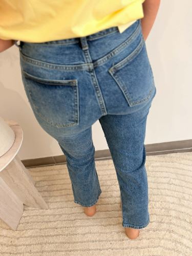 Jean denim à double boutons
