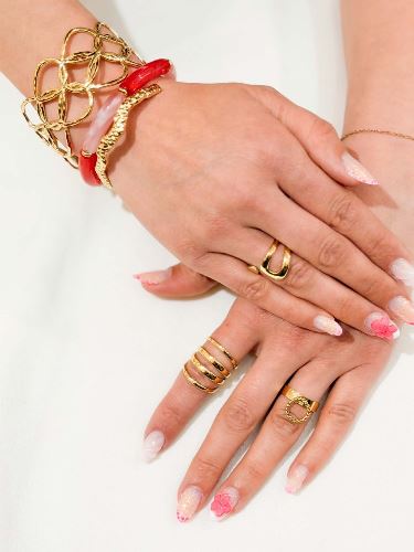 Bague multirang dore