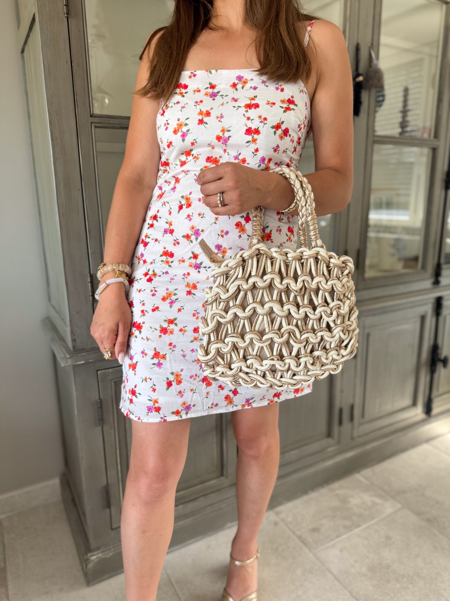 Robe fine bretelle fleurie