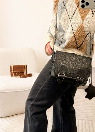 Pull à carreaux - Beige