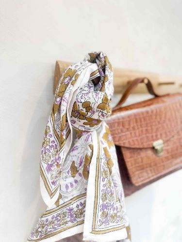 Foulard lurex Camel 100 cm