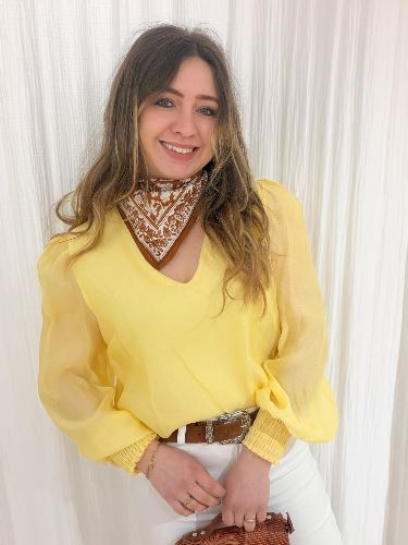 Blouse jaune pastel