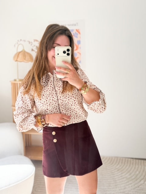 Jupe short - Bordeau