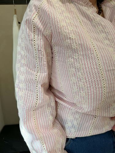 Chemises à lignes - Rose