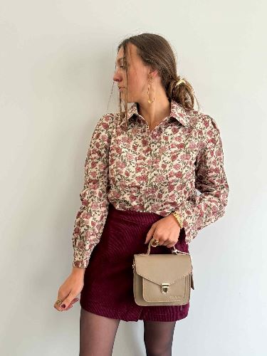 Jupe short bordeau