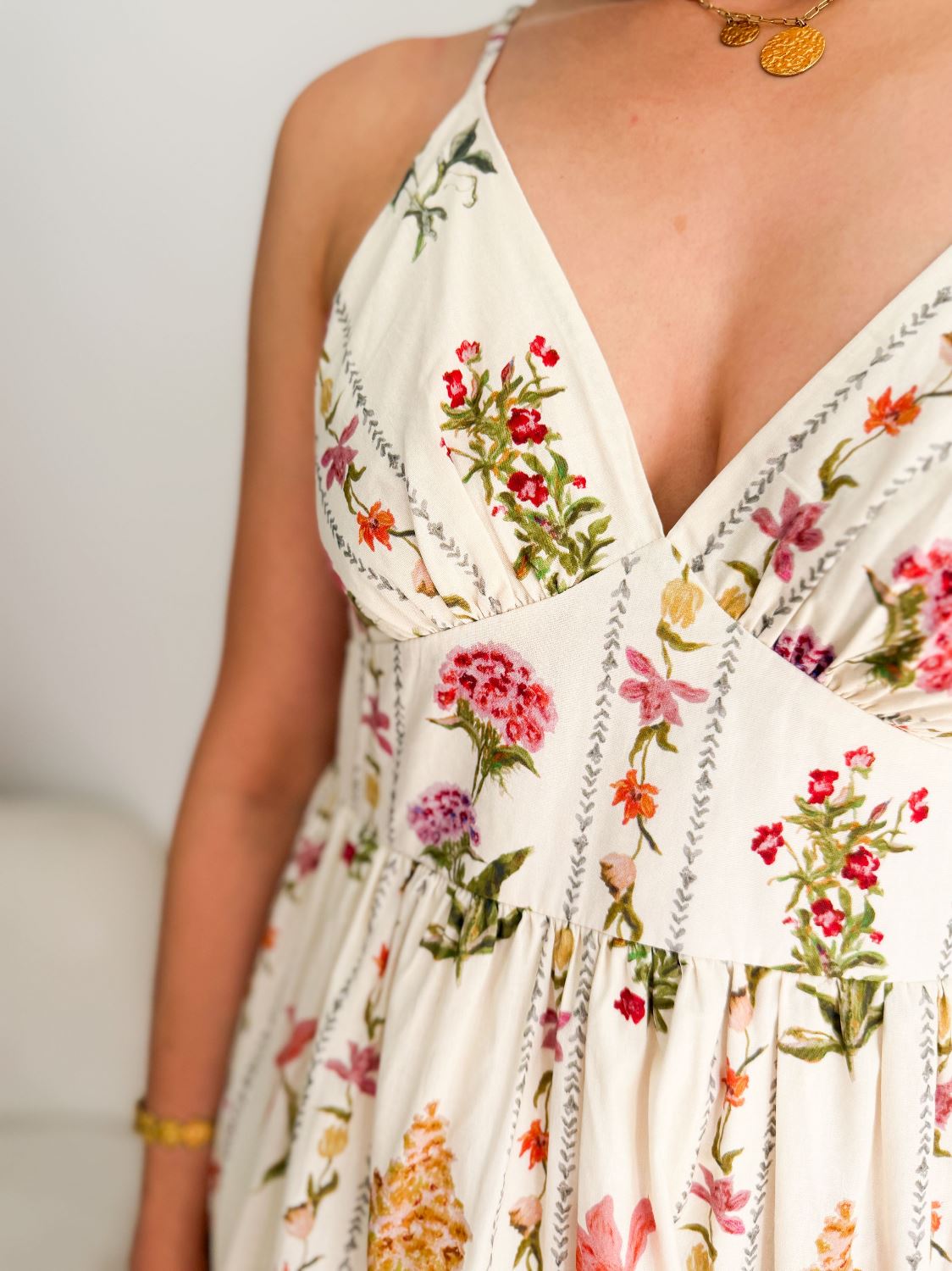 Robe longue fleurie
