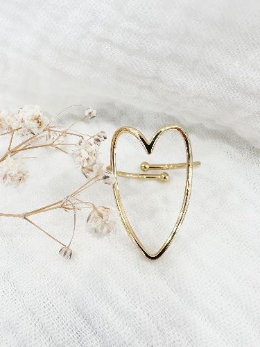 Bague coeur doré