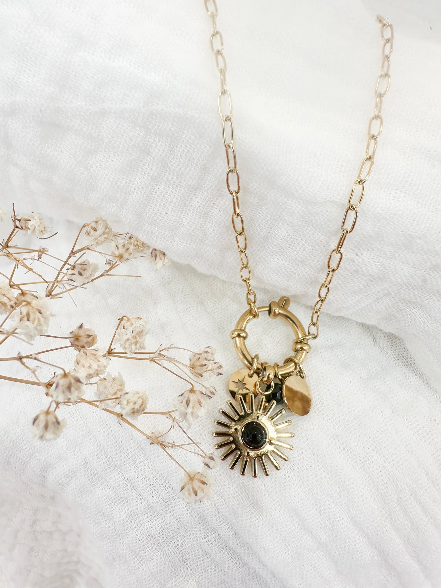 Collier à breloques coeur