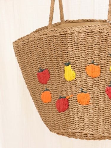 Cabas paille - Fruits