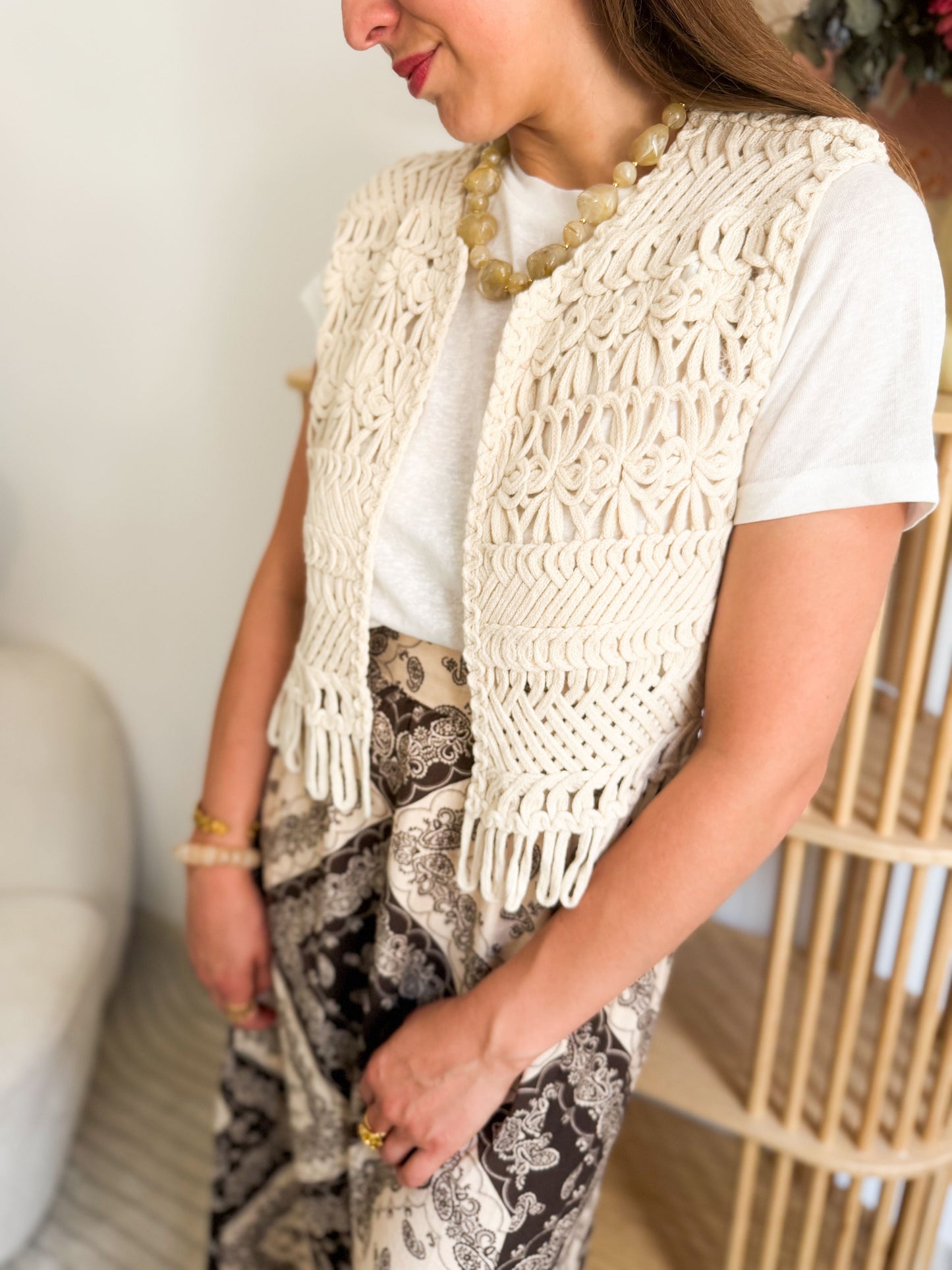 Gilet crochet boheme