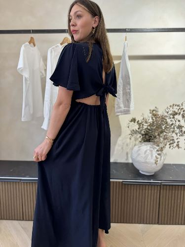 Robe longue bleu marine