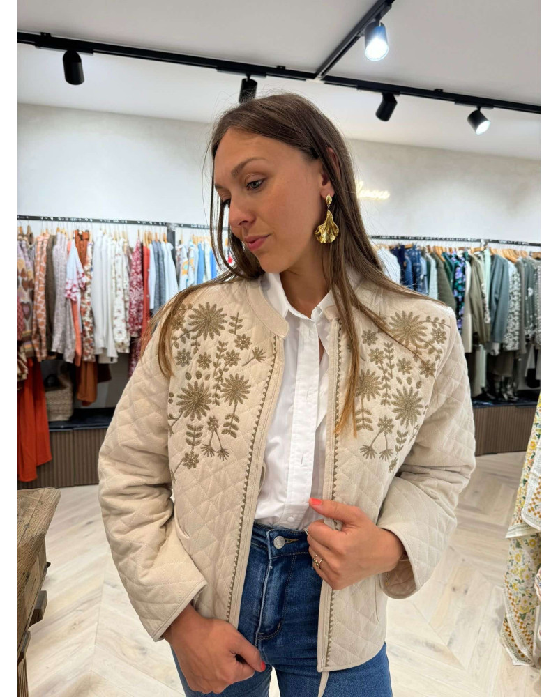 VESTE BEIGE BRODERIE