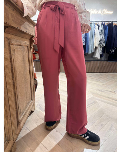 PANTALON FLUIDE ROSE