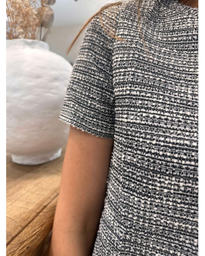 TOP GRIS NOIR CHINE