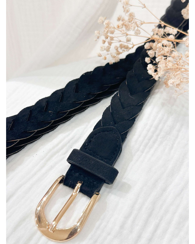 CEINTURE TRESSEE NOIR