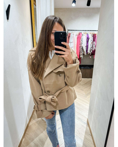 Manteau court beige