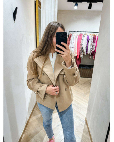 Manteau court beige