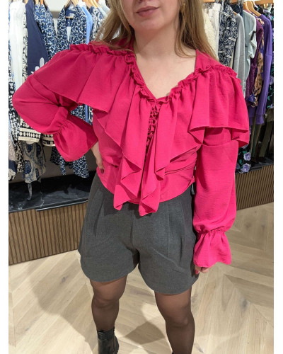 SHORT GRIS CHINE