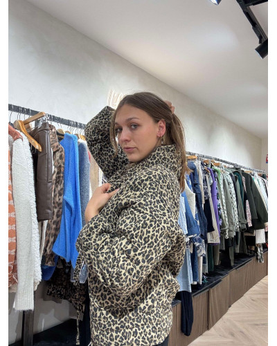 MANTEAU MATELASSE LEOPARD
