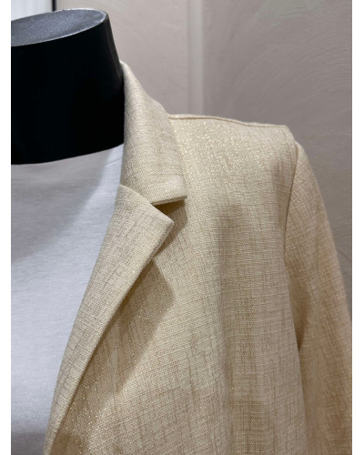 VESTE BLAZER ECRU/PAILLETTES