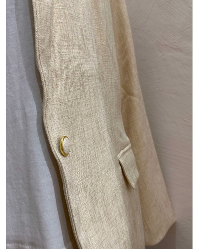 VESTE BLAZER ECRU/PAILLETTES