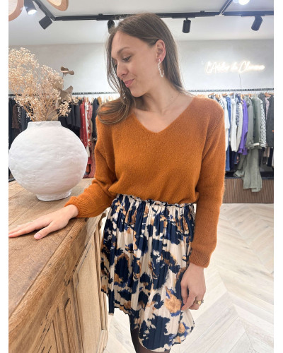 PULL ROUILLE MARRON