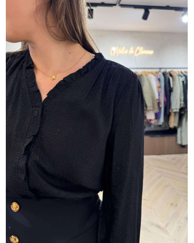 BLOUSE NOIR ET DORE