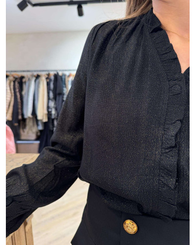 BLOUSE NOIR ET DORE