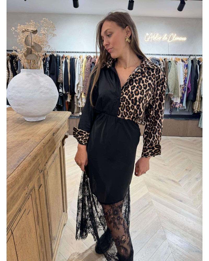 CHEMISE LEOPARD ET NOIR