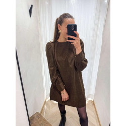 ROBE VELOUR CHOCOLAT