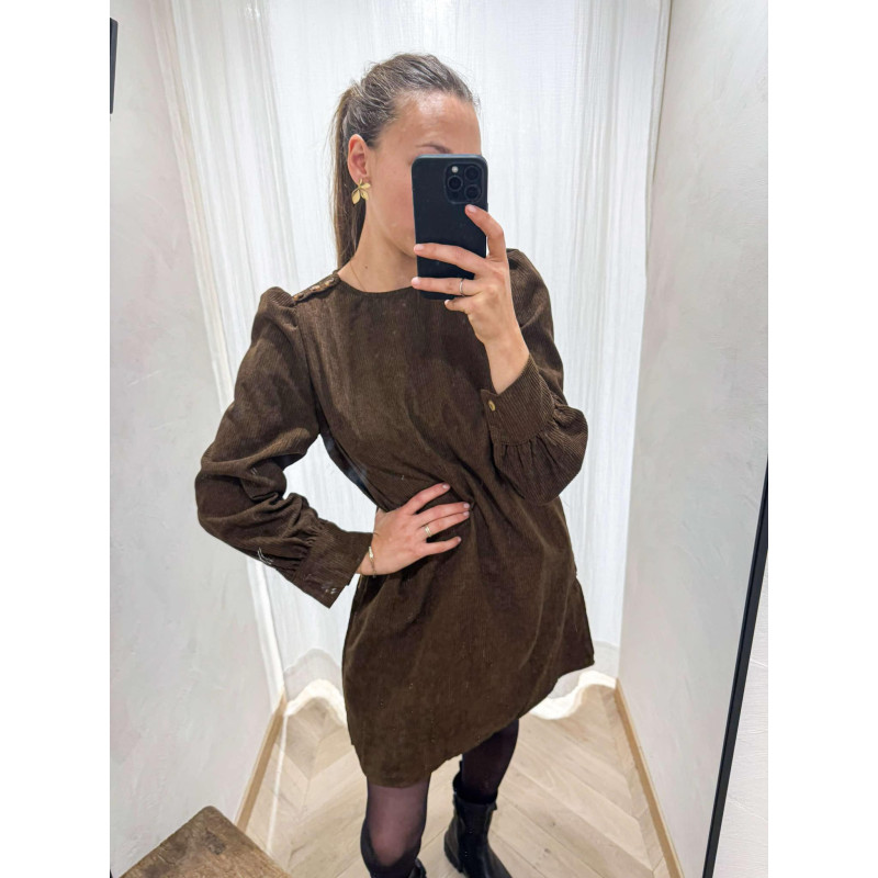 ROBE VELOUR CHOCOLAT