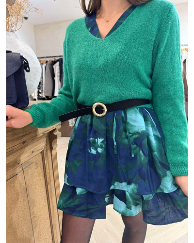 ROBE VERT ET BLEU