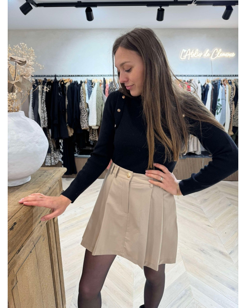 JUPE SHORT BEIGE