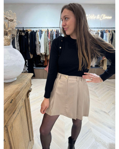 JUPE SHORT BEIGE