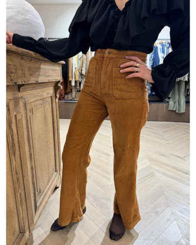 PANTALON VELOUR CAMEL