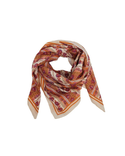 Foulard SCARF fleurs orangées