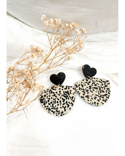 Boucles d'oreilles cookie noir