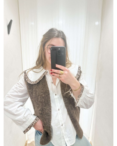 Gilet sans manche marron