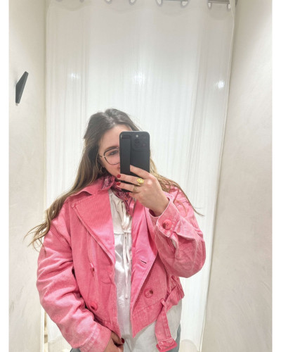 Veste en jeans rose