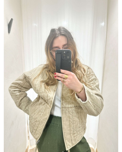 Manteau matelasse beige 