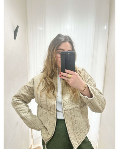 Manteau matelasse beige 