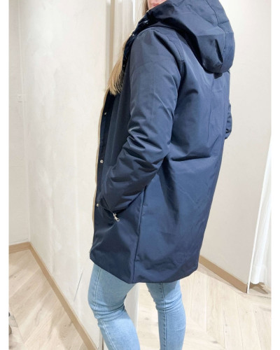 Parkas reversible bleu marine beige