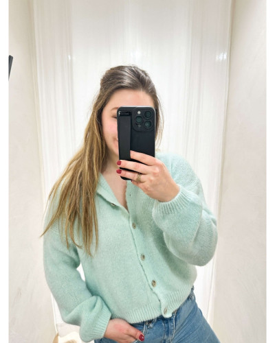 Gilet pull menthe